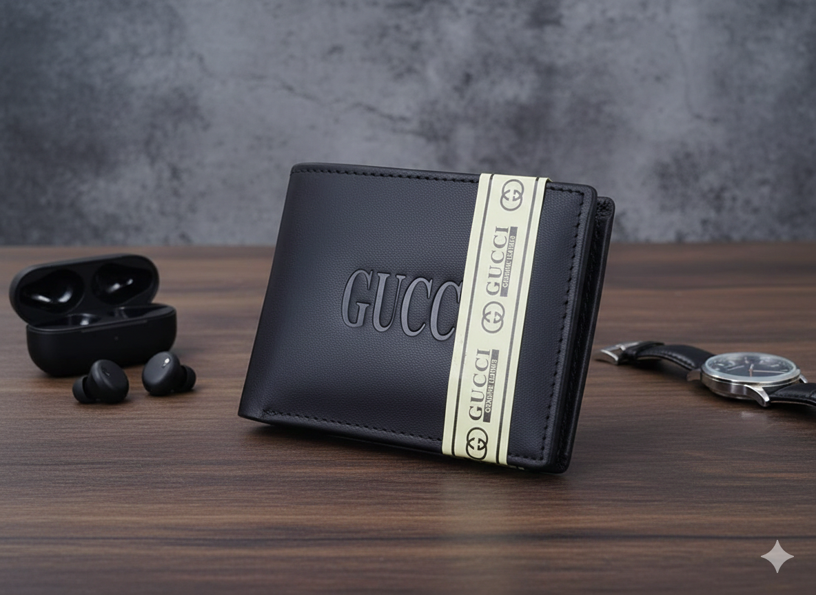 Premium Genuine Leather Men's Bi-Fold Wallet