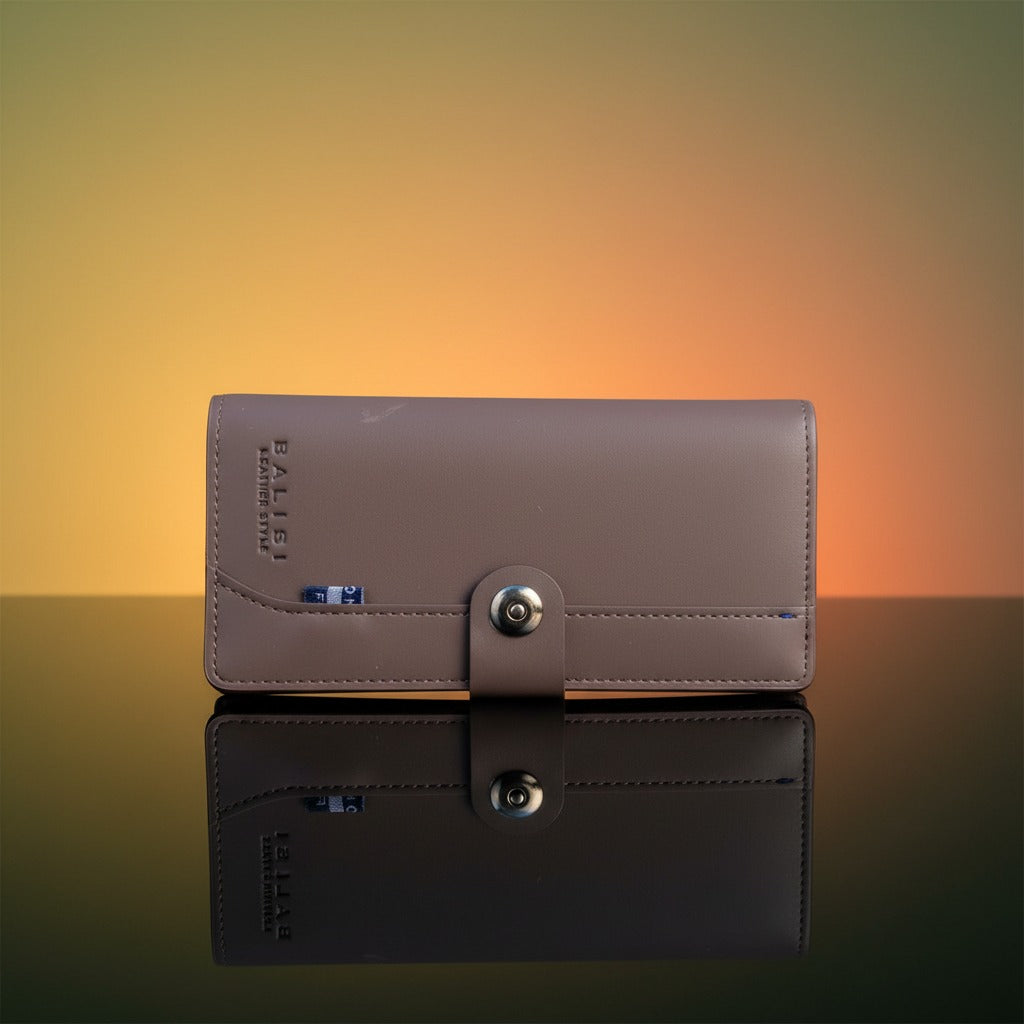 Cow Leather Long Wallet for Men Boys